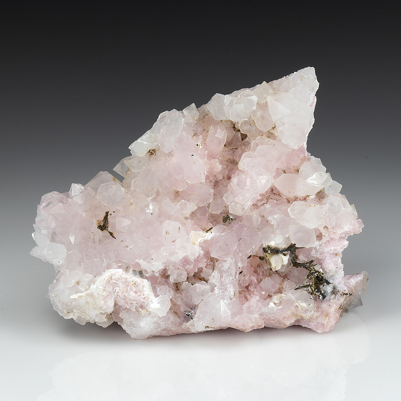 Quartz with Rhodochrosite - Minerals For Sale - #4121019